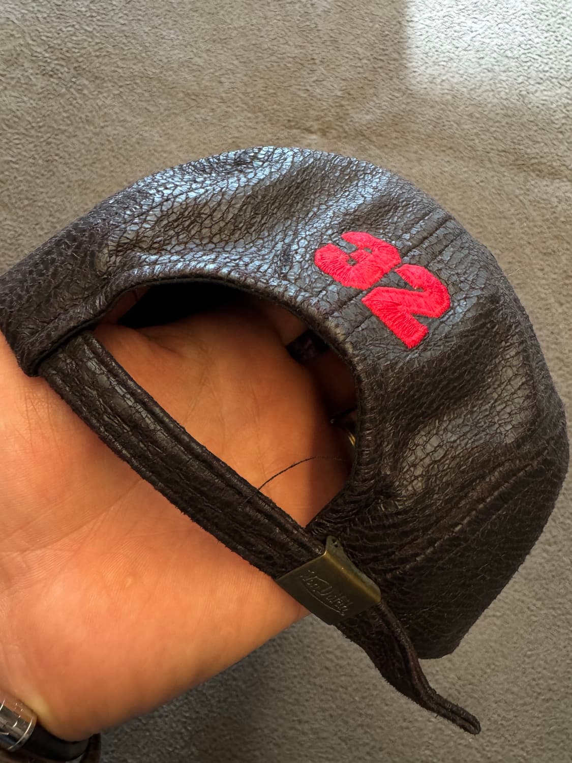 본더치 빈티지 가죽 캠프캡 처분  상품이미지2