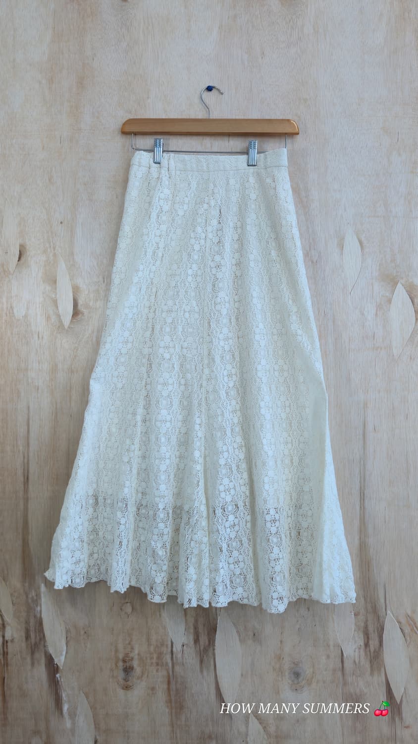 Lowrys Farm 레이스 베이지 밴딩 롱 스커트 상품이미지1