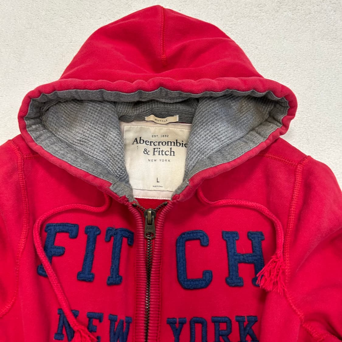 Abercrombie red hood zip-up 상품이미지8