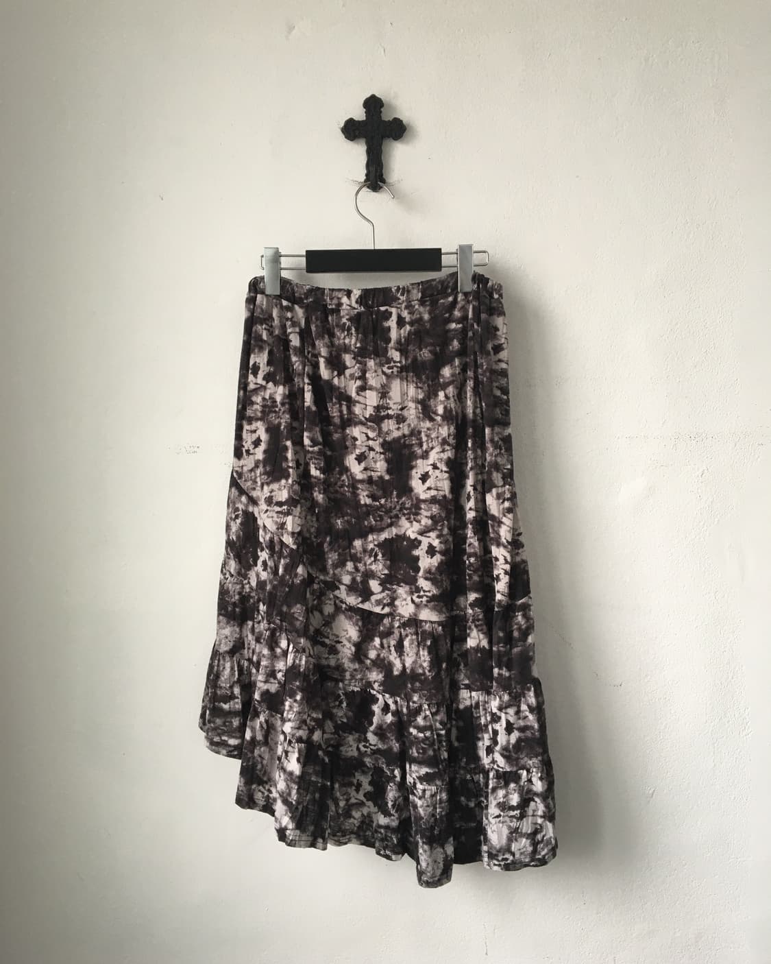 Dyed printing unbalanced skirt 상품이미지3