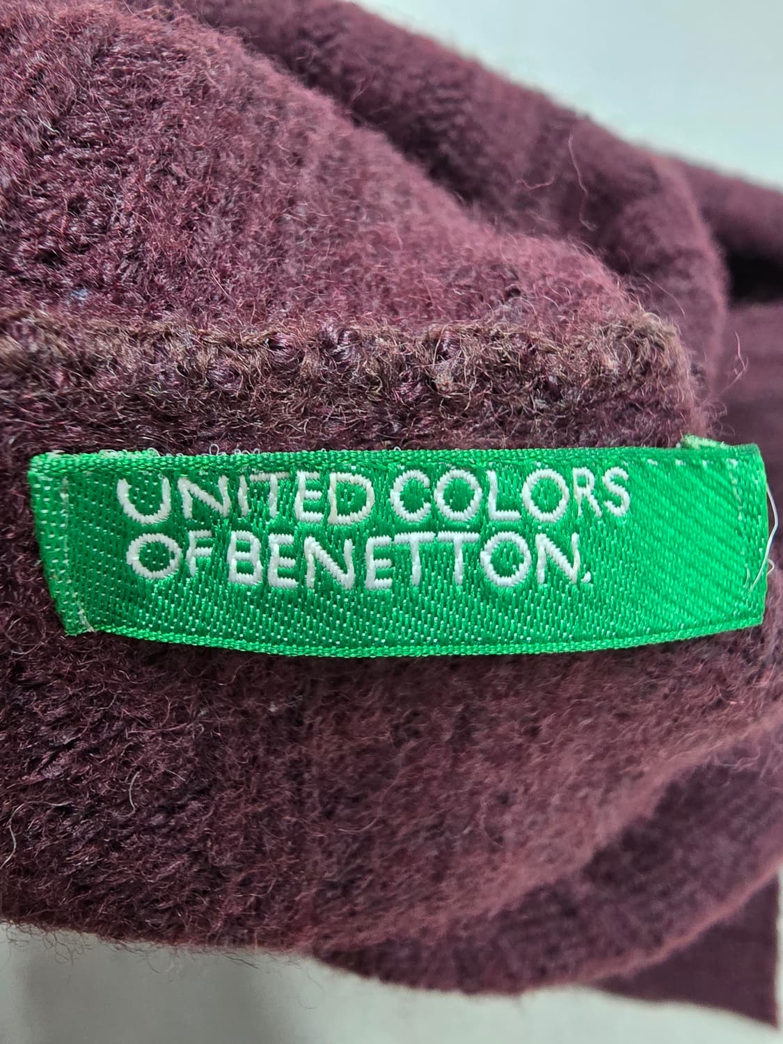 베네통 골지 터틀넥 니트 버건디 (1672) 상품이미지3