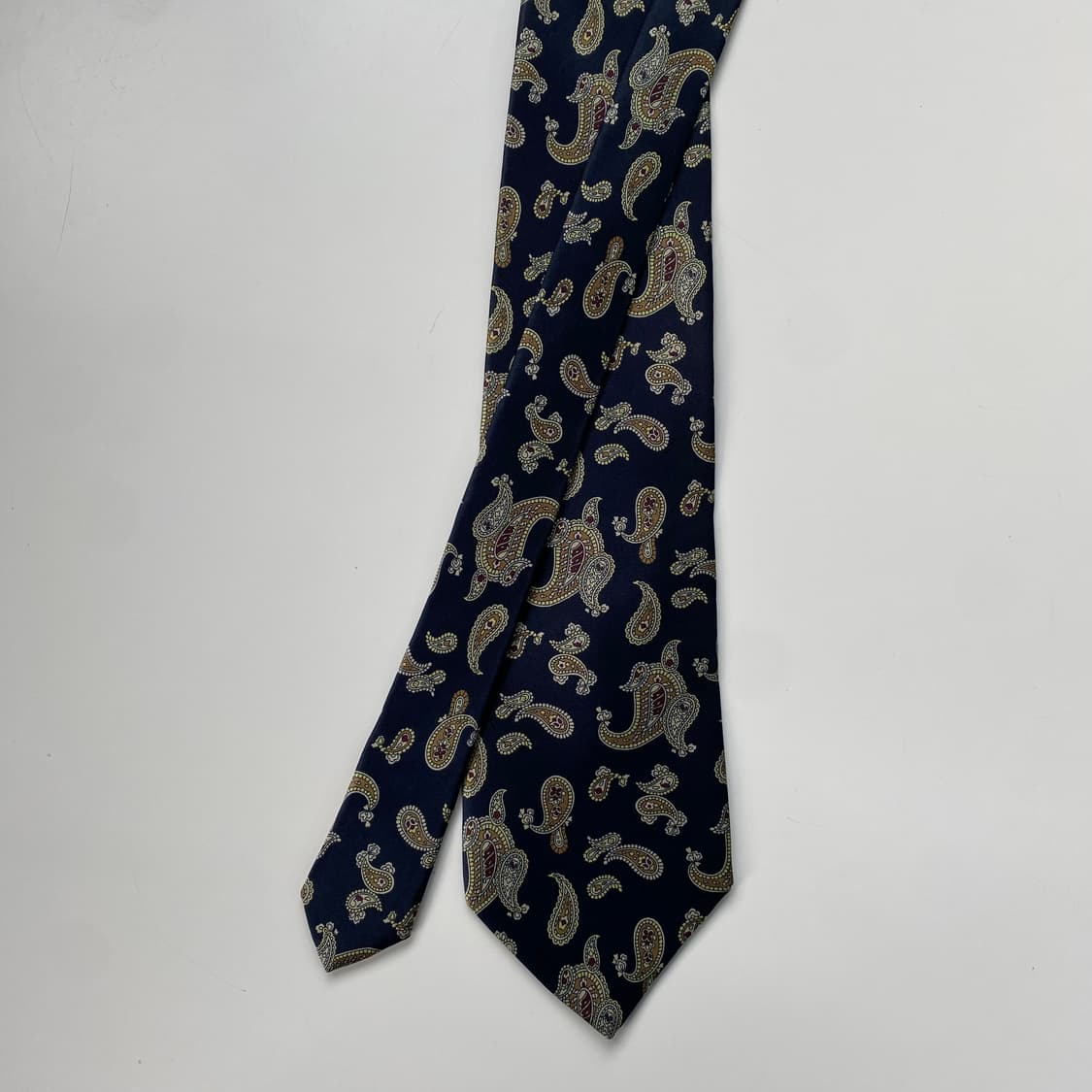 아쿠아스큐텀 페이즐리 정품 명품 넥타이 실크100 상품이미지2