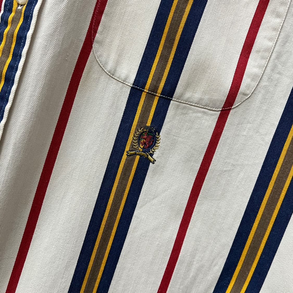 타미힐피거 오버사이즈 멀티컬러 스트라이프 옥스포드 셔츠 해외 M 상품이미지4