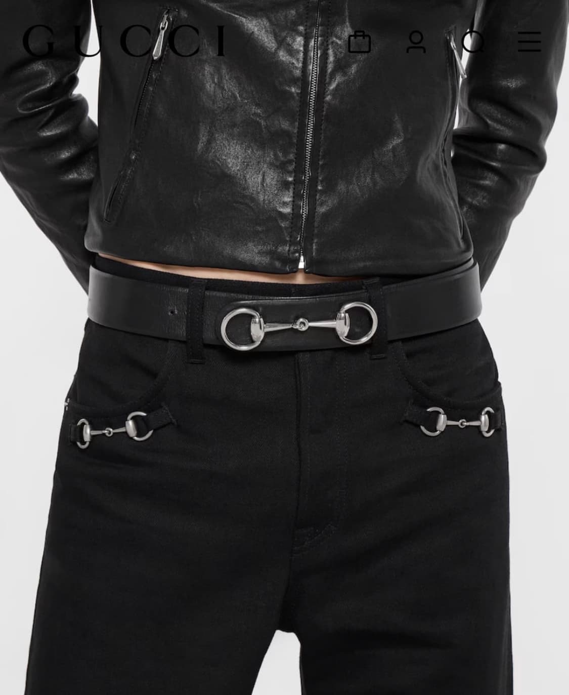 구찌 뎀나 홀스빗 1955 벨트 85 상품이미지1