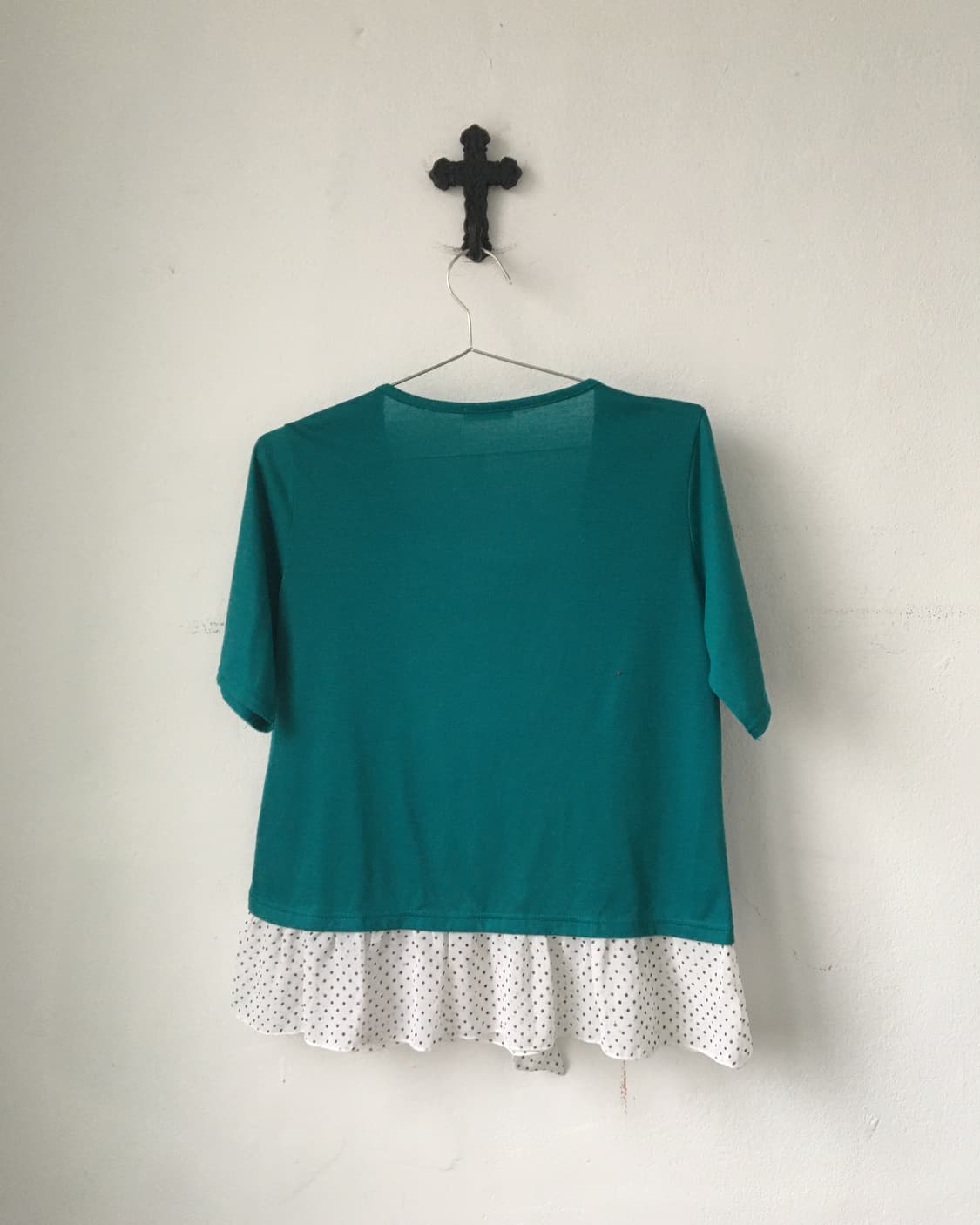 Dot pattern layered t shirt 상품이미지3