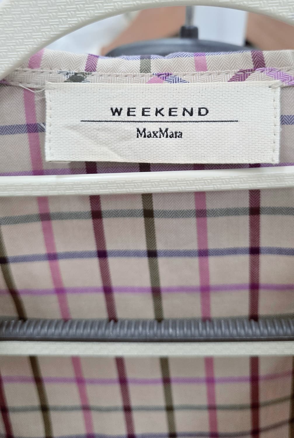 정품)막스마라 38사이즈(55~66) 막스마라 체크 레이스 블라우스 상품이미지9