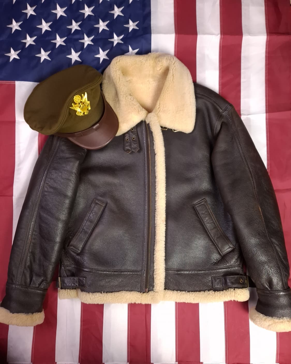 미공군 B-3 TYPE 리얼레더 항공 폭격기 무스탕 상품이미지3