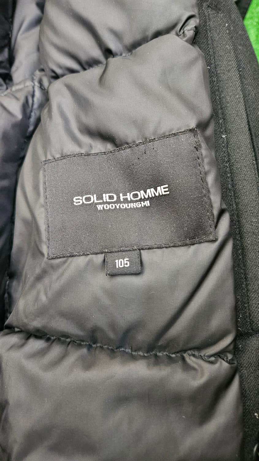 (정품) 솔리드옴므 우영미 남성 구스패딩 코트 105 상품이미지5