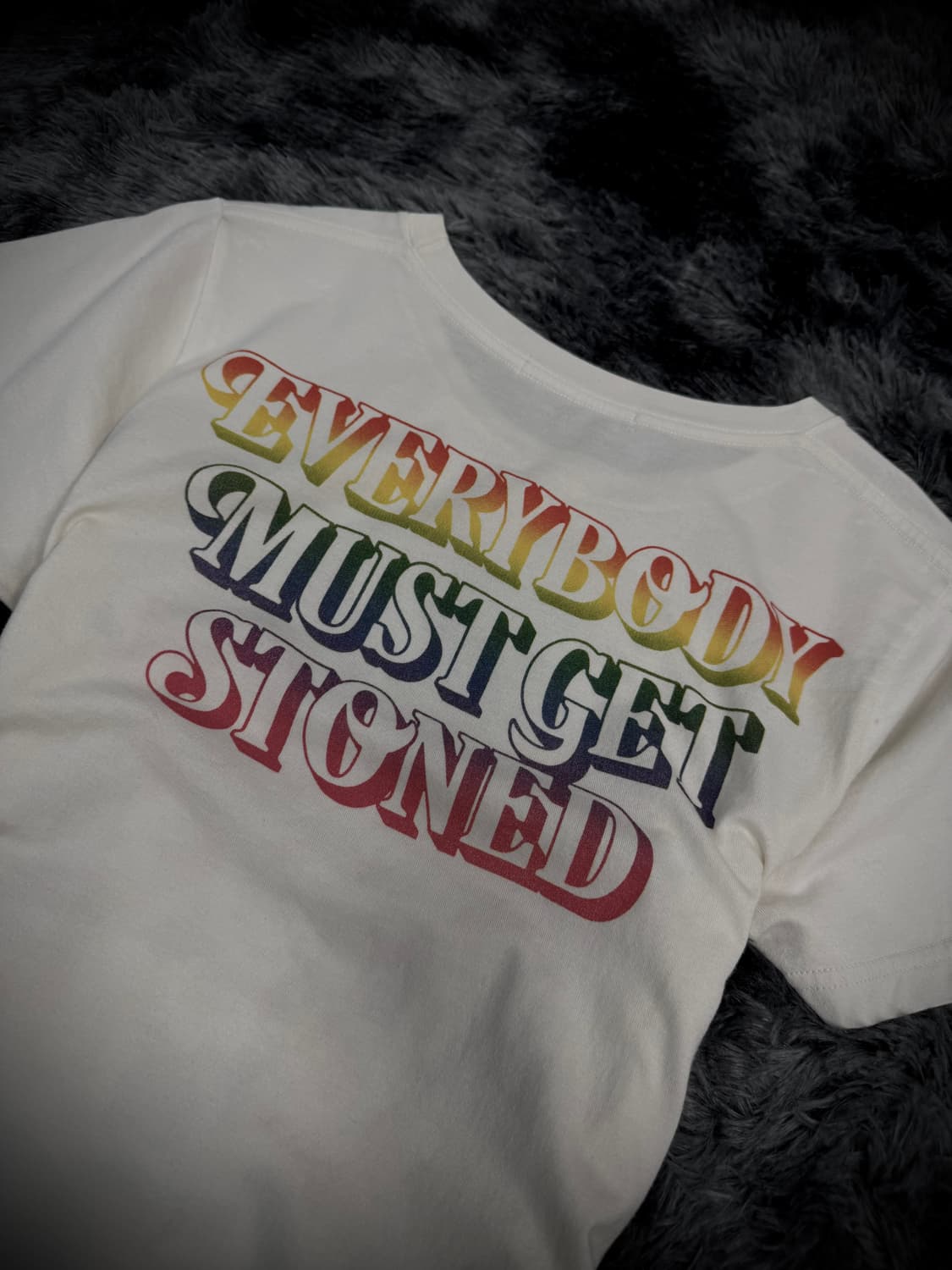 Hysteric Gla 무지개 퍽베어 소용돌이 등판 레터링 반팔 상품이미지4