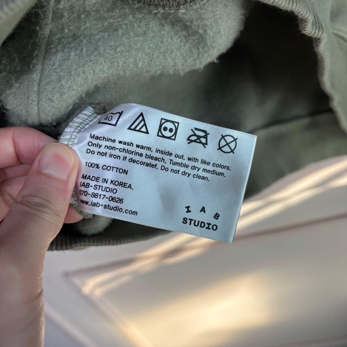 아이앱 스튜디오 후드 올리브 카키 상품이미지3