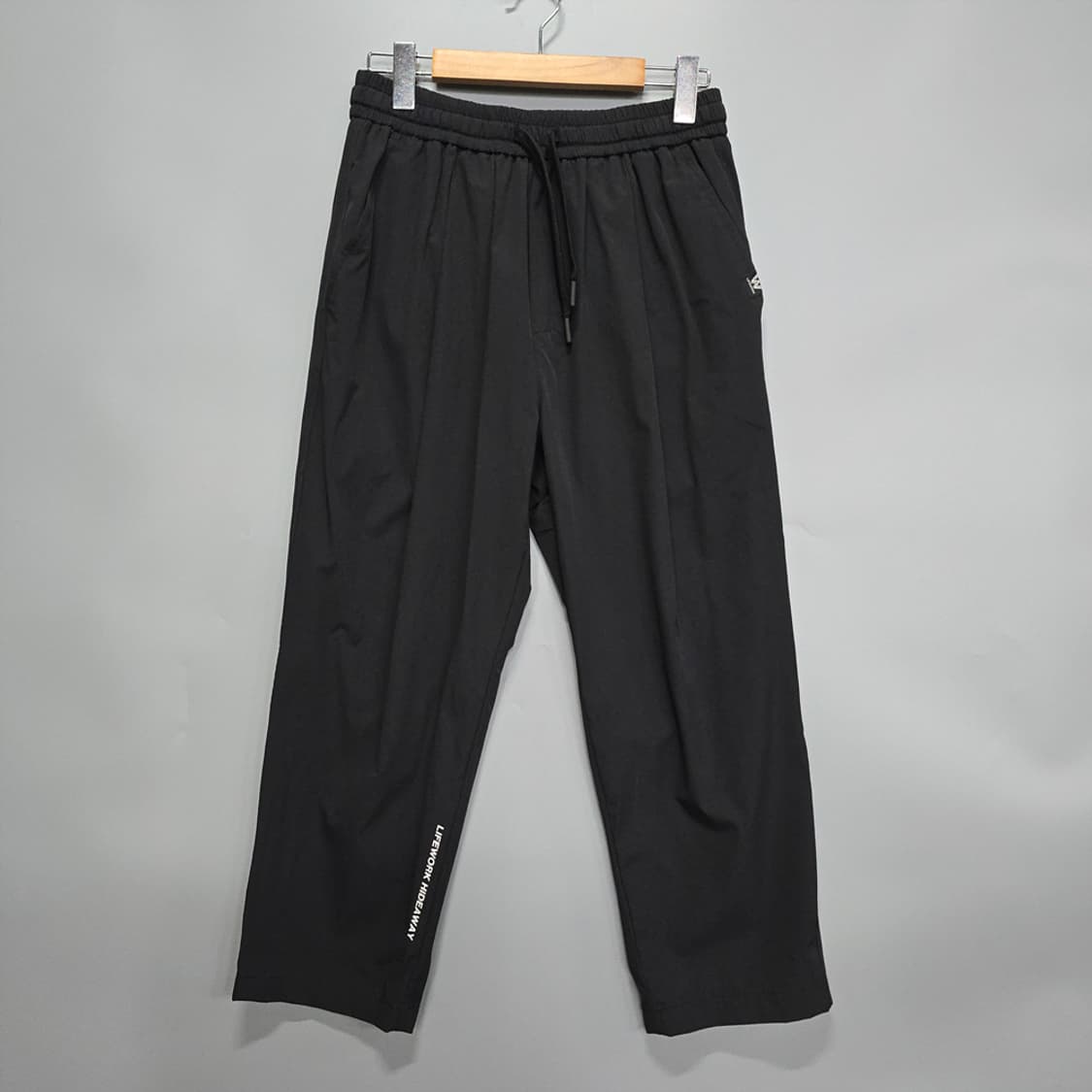 라이프워크(LIFEWORK) 원턱 9부 크롭팬츠 블랙 M 상품이미지2