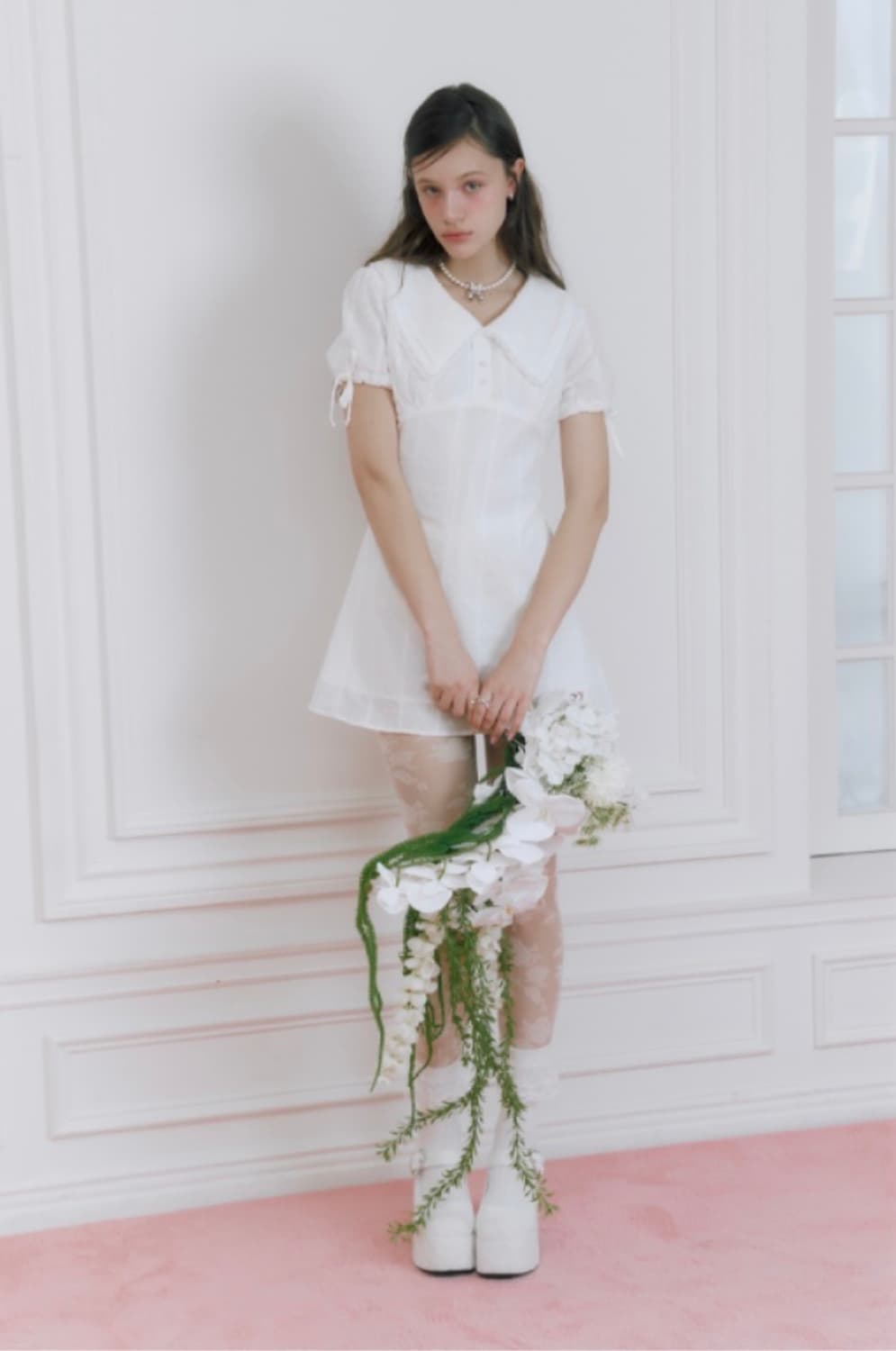 민네(minne) 에이프릴 리본 원피스 상품이미지1