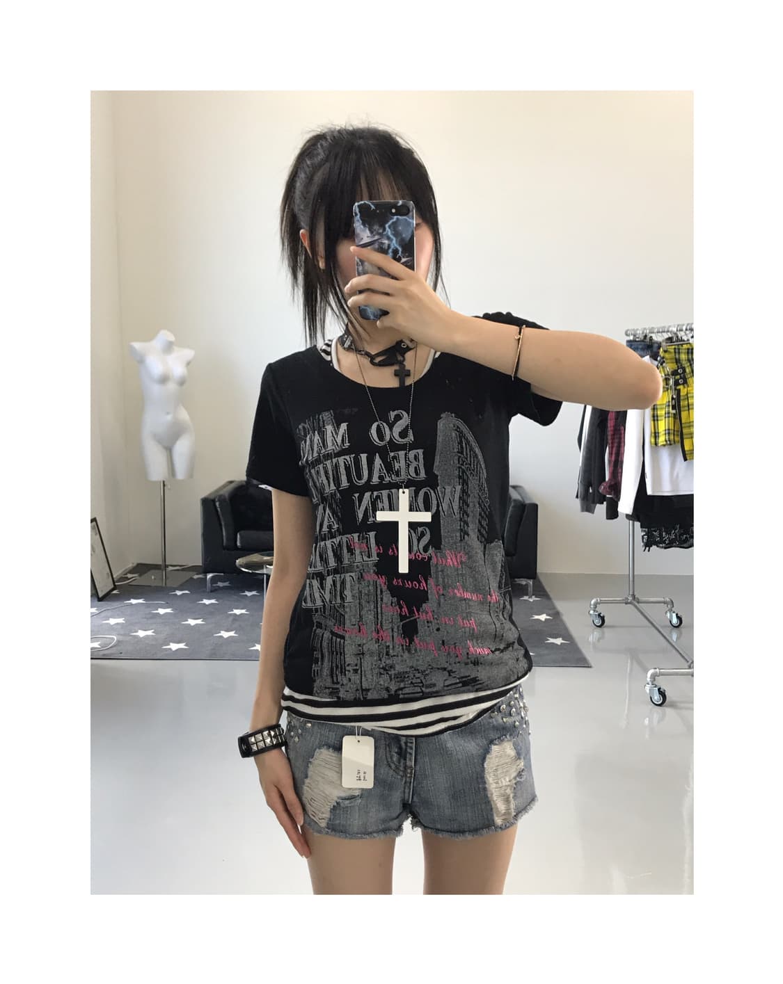 Jpn Kitsch Graphic Short Sleeve T-Shirts 상품이미지1