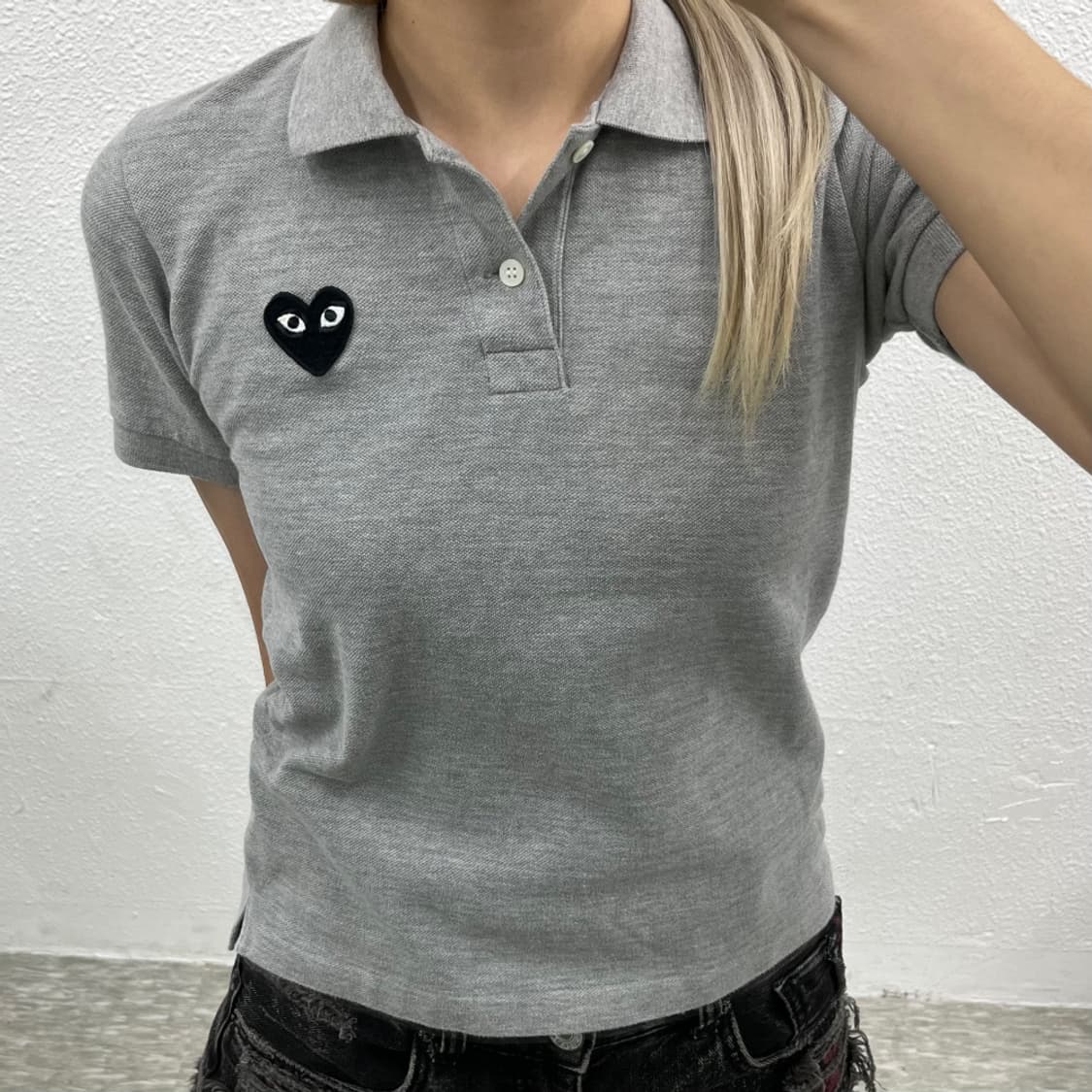 꼼데가르송 블랙와펜 그레이 pk반팔 M 상품이미지5
