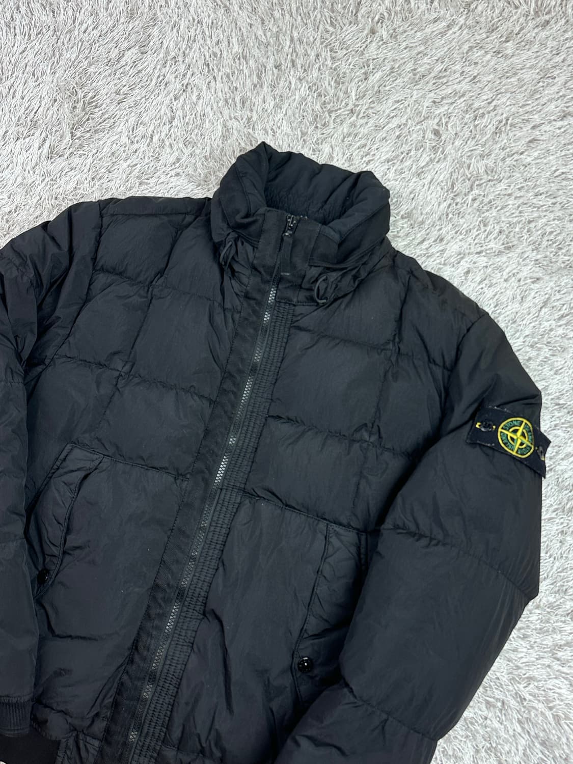 [M] 정품 스톤아일랜드 18FW 크링클랩스 논후드 패딩 블랙 상품이미지1
