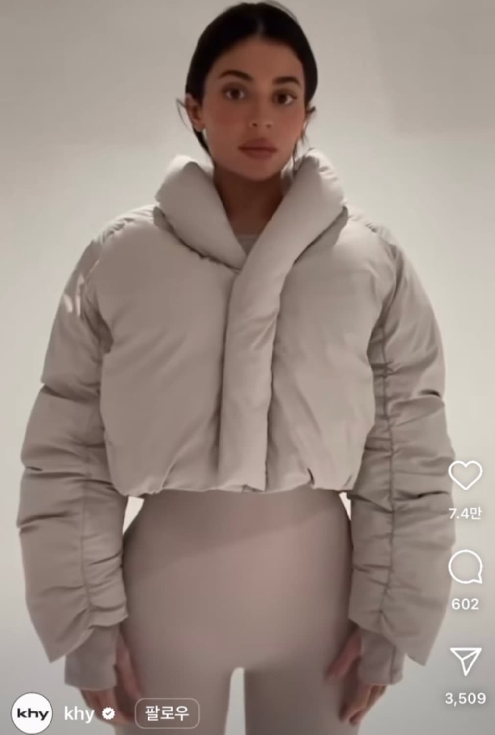 khy 카일리제너 크롭 푸퍼 자켓 패딩 crop puffer jacket 상품이미지8