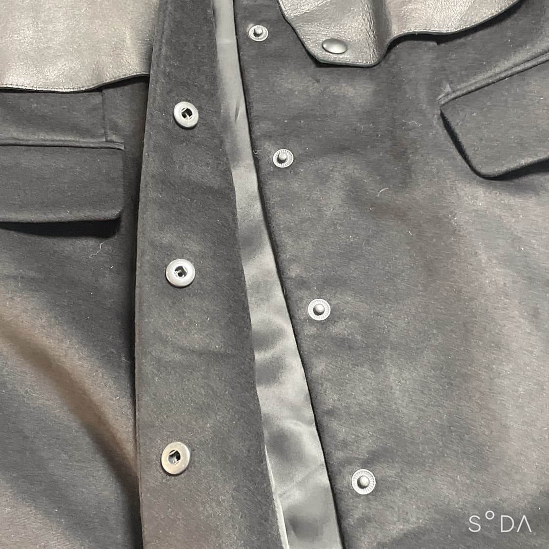 알렉산더 왕 블랙 가죽 배색 블레이저 코트 상품이미지7