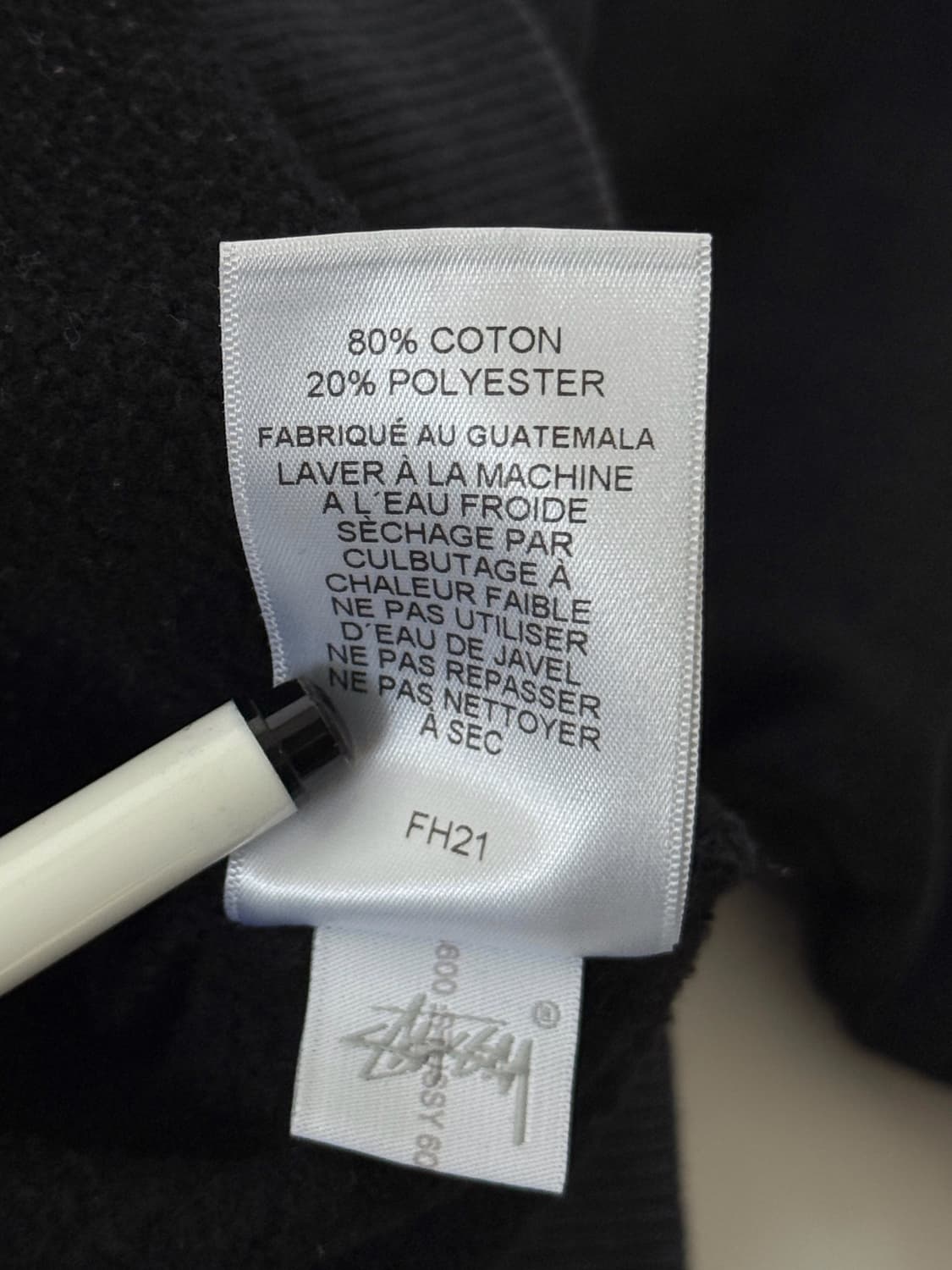 스투시 오버핏 월드투어 블랙 스웻 맨투맨 상품이미지7