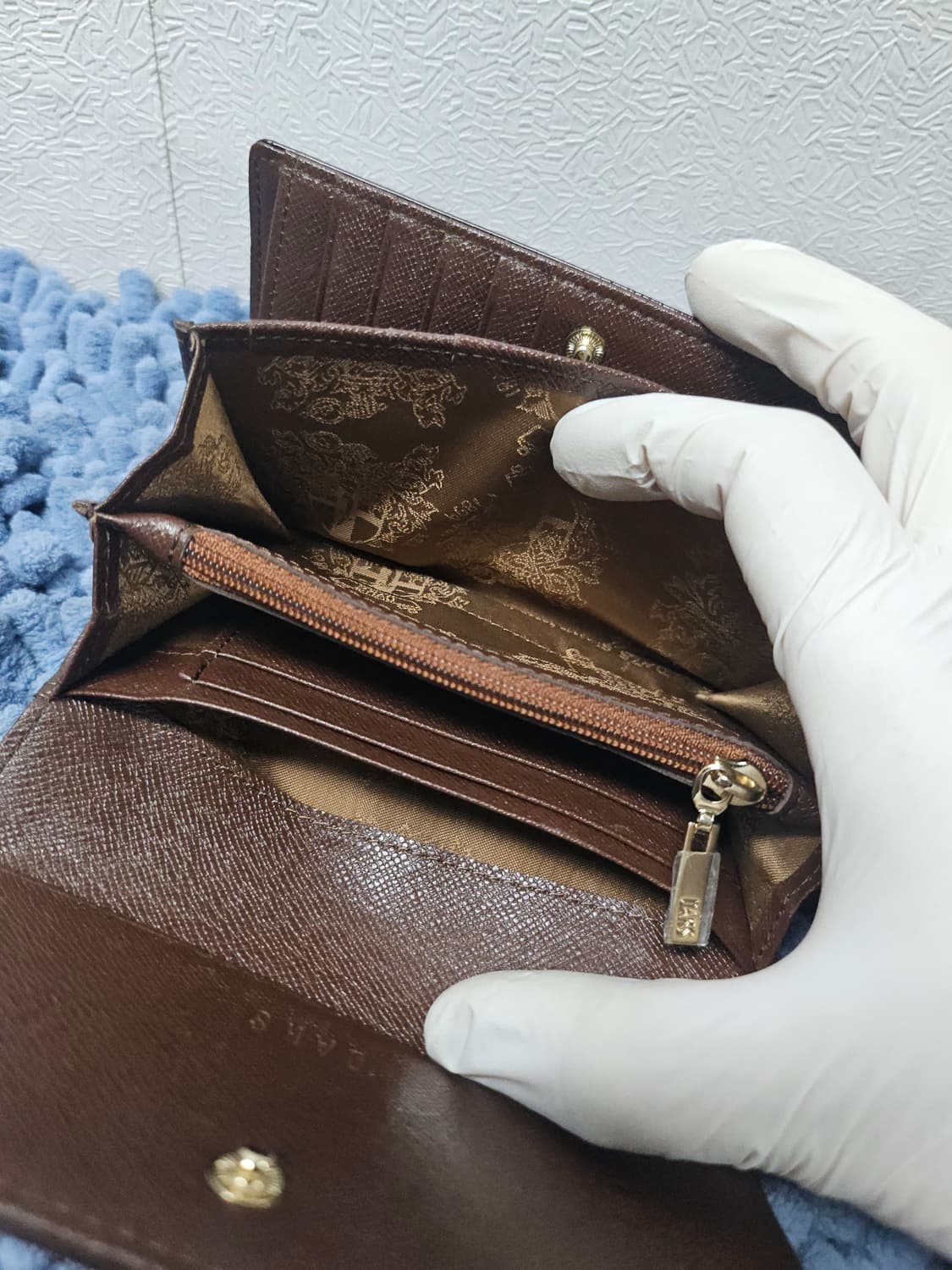 닥스 여성 3단 지갑 브라운  15*9 상품이미지4