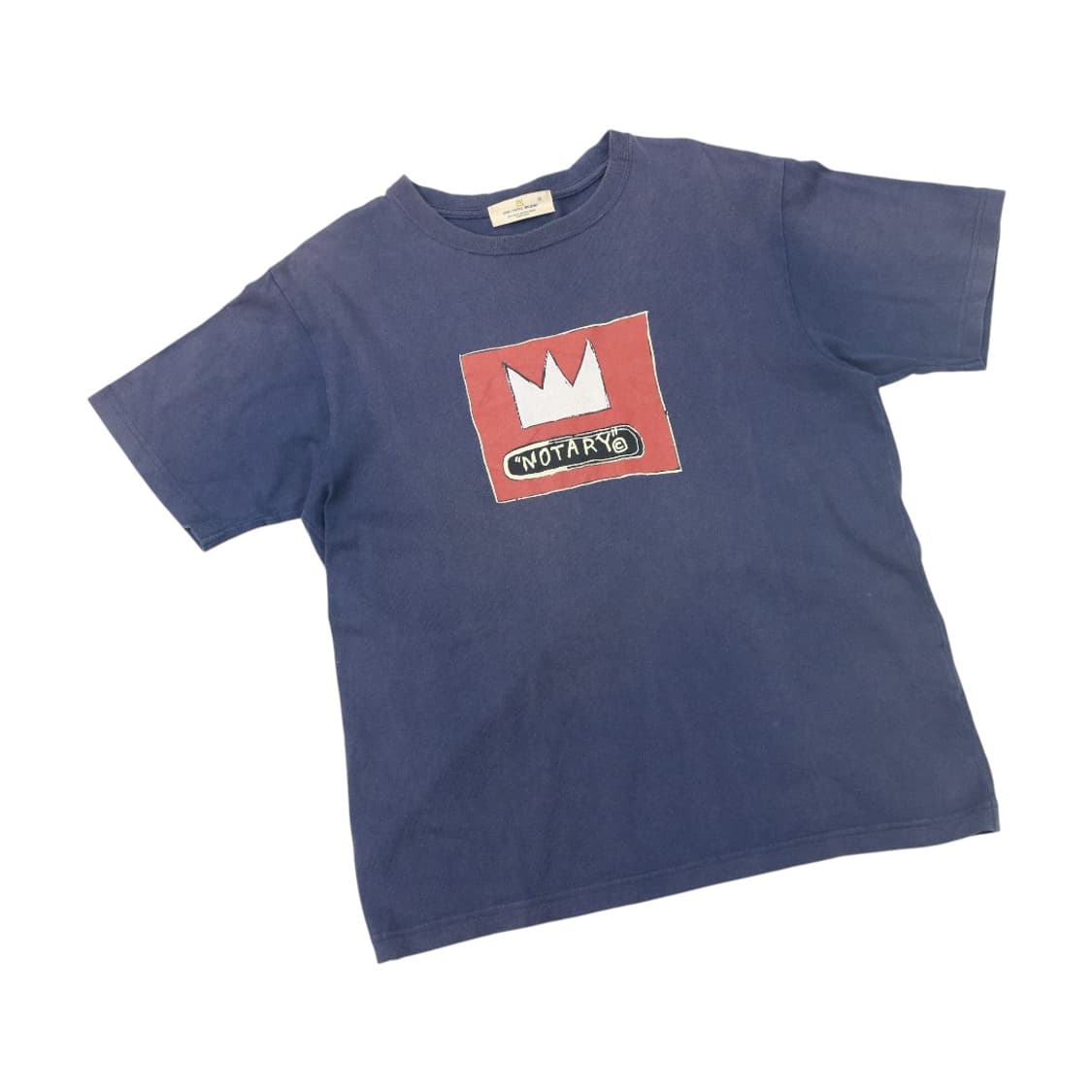 장 미쉘 바스키아 빈티지 크라운 아트웍 네이비 반팔 티셔츠 상품이미지1