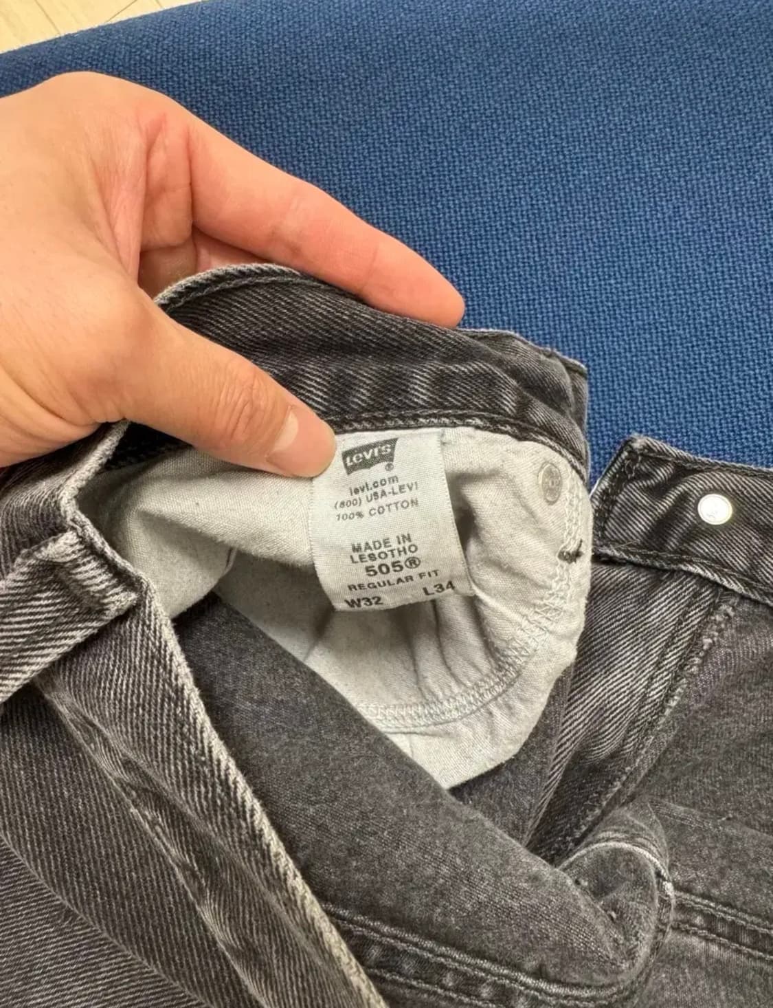리바이스 505 흑청데님 32*34 상품이미지3