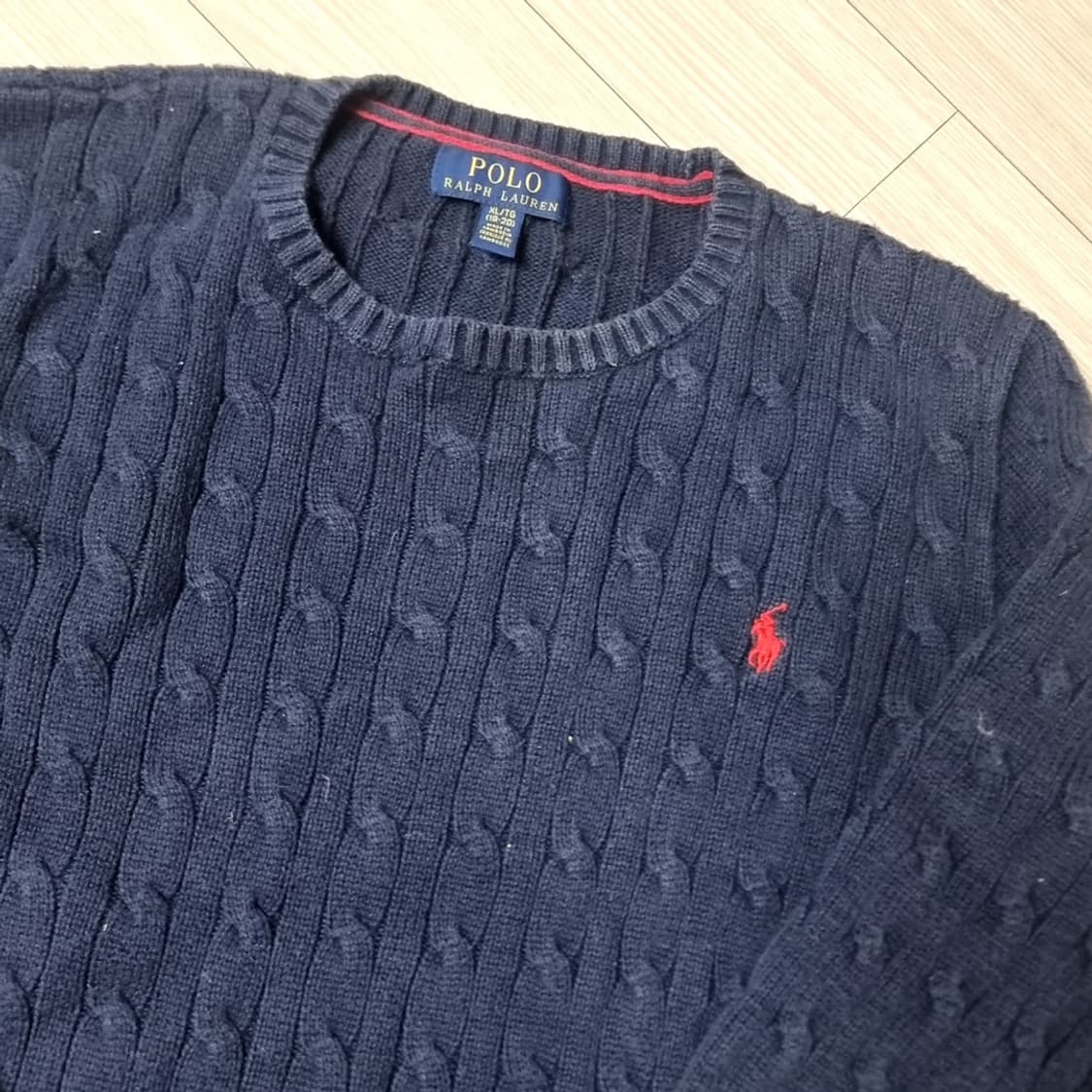 폴로 랄프로렌 네이비 케이블 니트(95-100) 상품이미지2