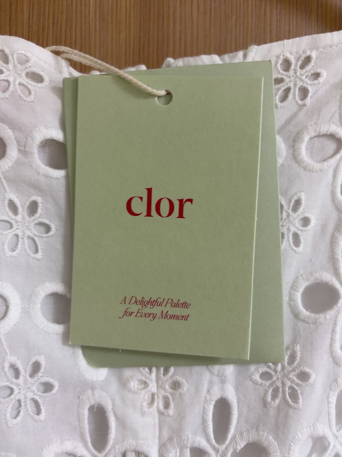 (무배)클로르 BIG EYELET GATHER DRESS - WHITE  상품이미지6