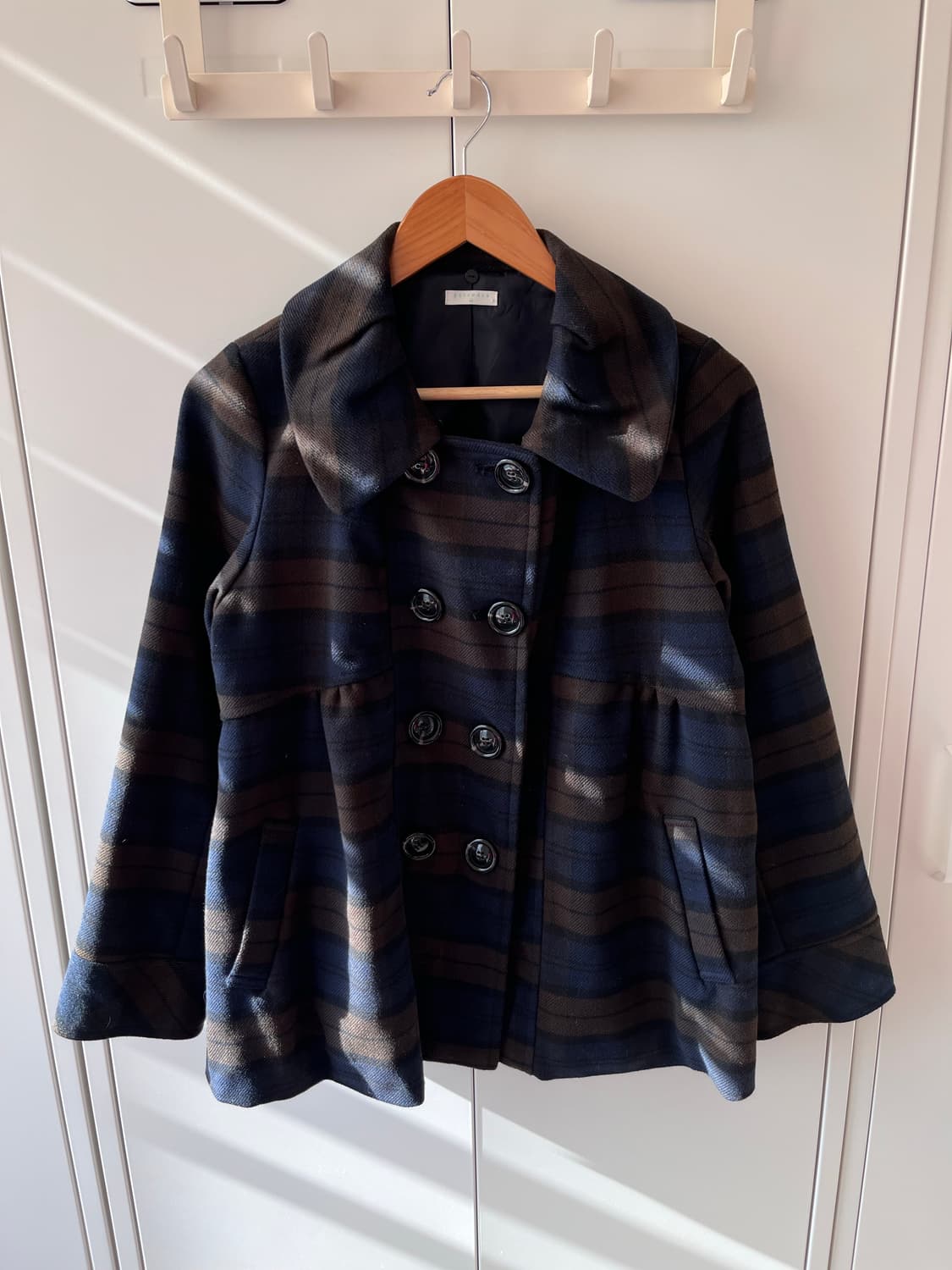 Persodea 더블 버튼 체크 피코트  상품이미지8