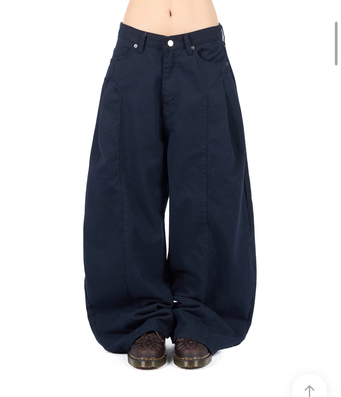 릿킴 핀턱벌룬팬츠 네이비 상품이미지1