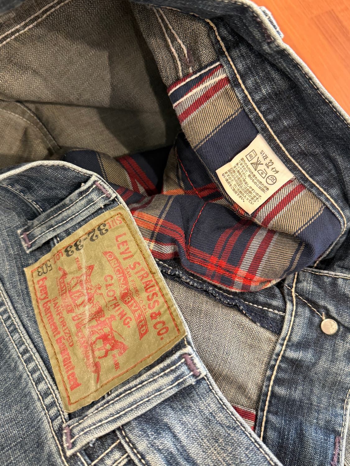 00s Levis 리바이스 503 카고 데님 팬츠 (32inch) 상품이미지9