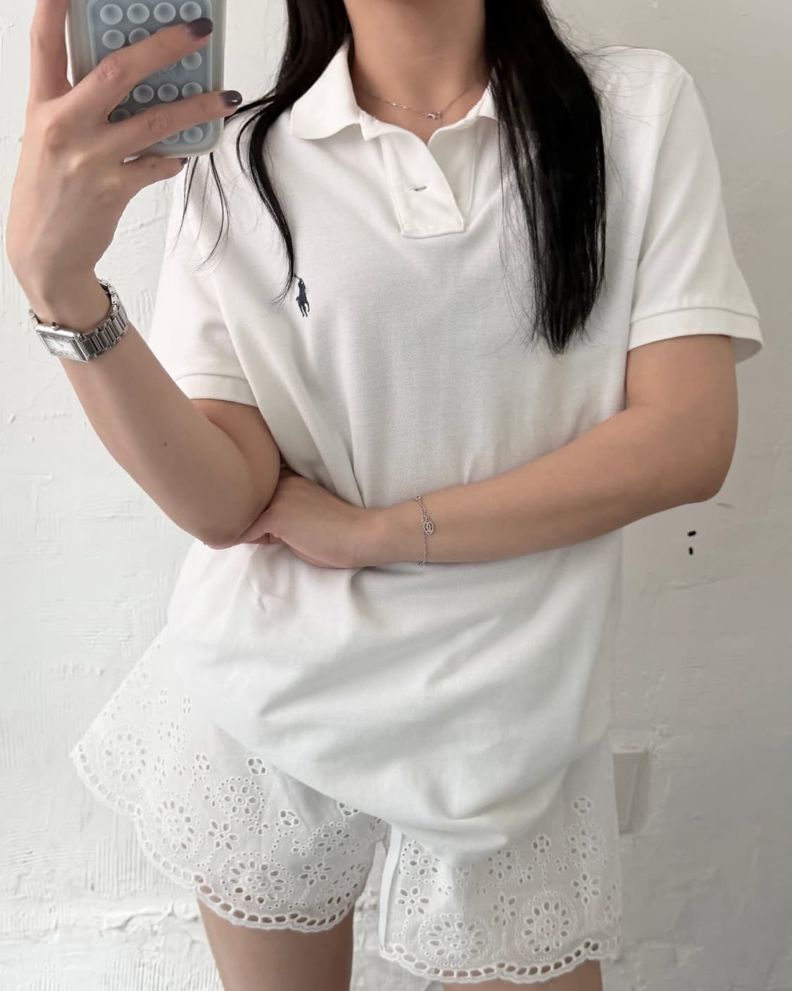 Polo 폴로 랄프로렌 신형 화이트컬러 PK 카라티셔츠 상품이미지2