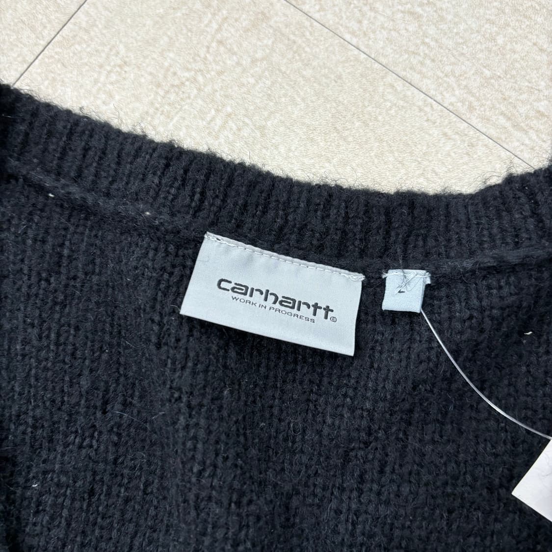 칼하트 스몰로고 블랙 가디건 상품이미지3