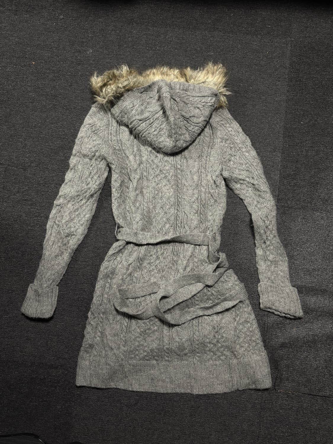 Vintage y2k&Punk Fur hood knit  상품이미지3