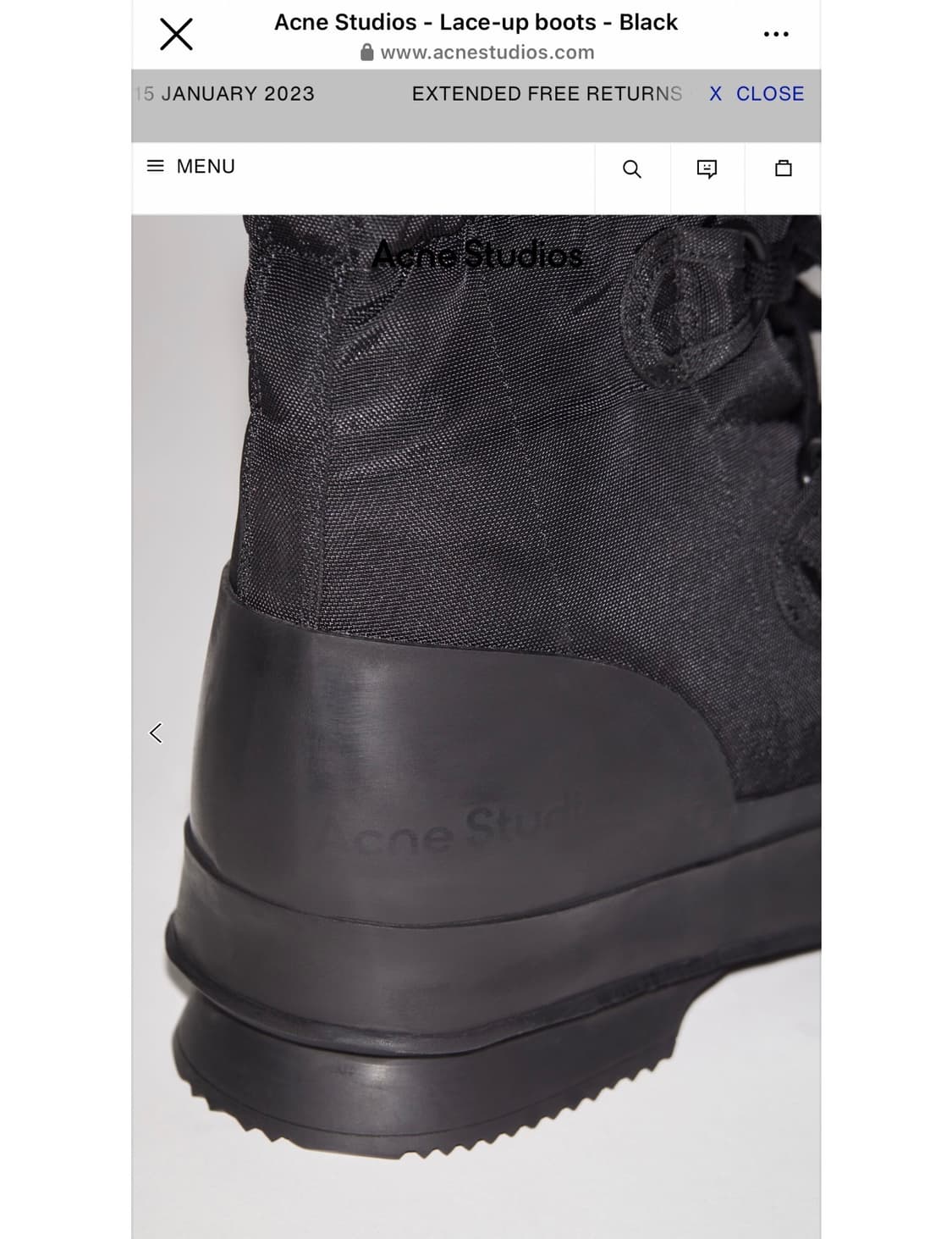 아크네스튜디오 스노우부츠 235size 상품이미지4