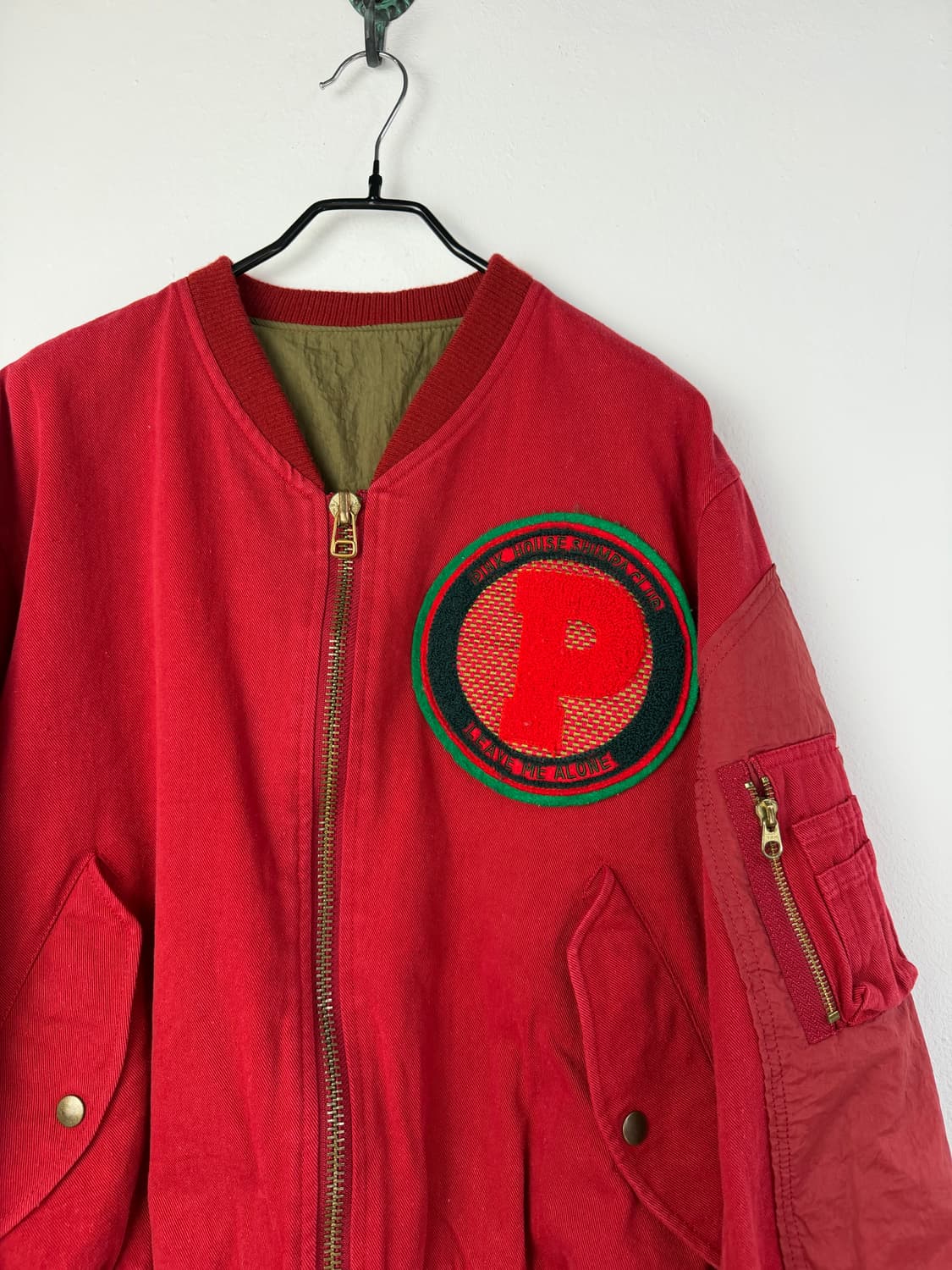 핑크하우스 나일론 믹스 봄버 상품이미지2