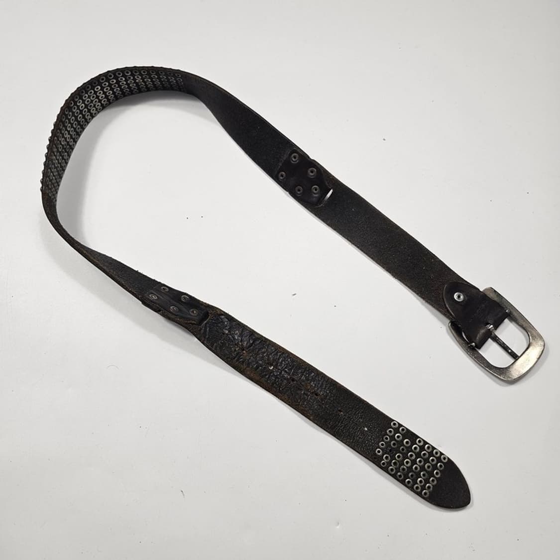 빈티지 스터드 가죽 벨트 상품이미지3