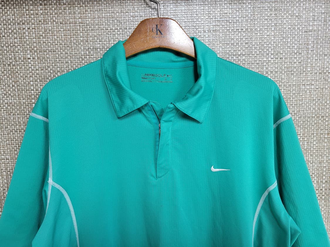 L 100~105사이즈 나이키골프 드라이핏 반팔 티셔츠 집업 상품이미지2