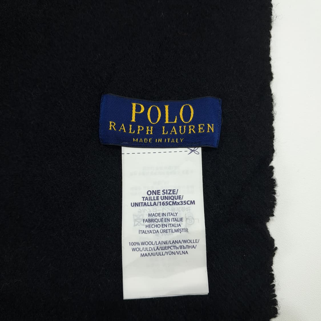 MX145 폴로 랄프로렌 블랙 울 목도리 머플러 상품이미지5