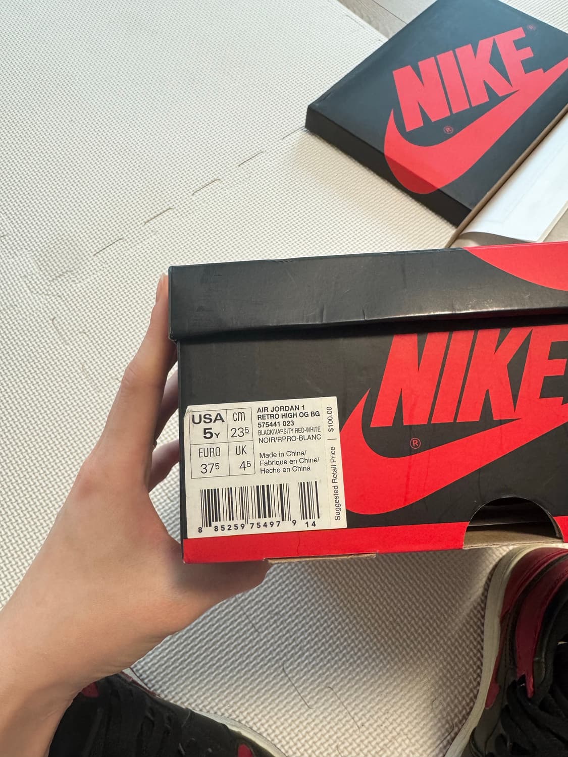 조던1 레트로 하이 og 브레드 상품이미지5