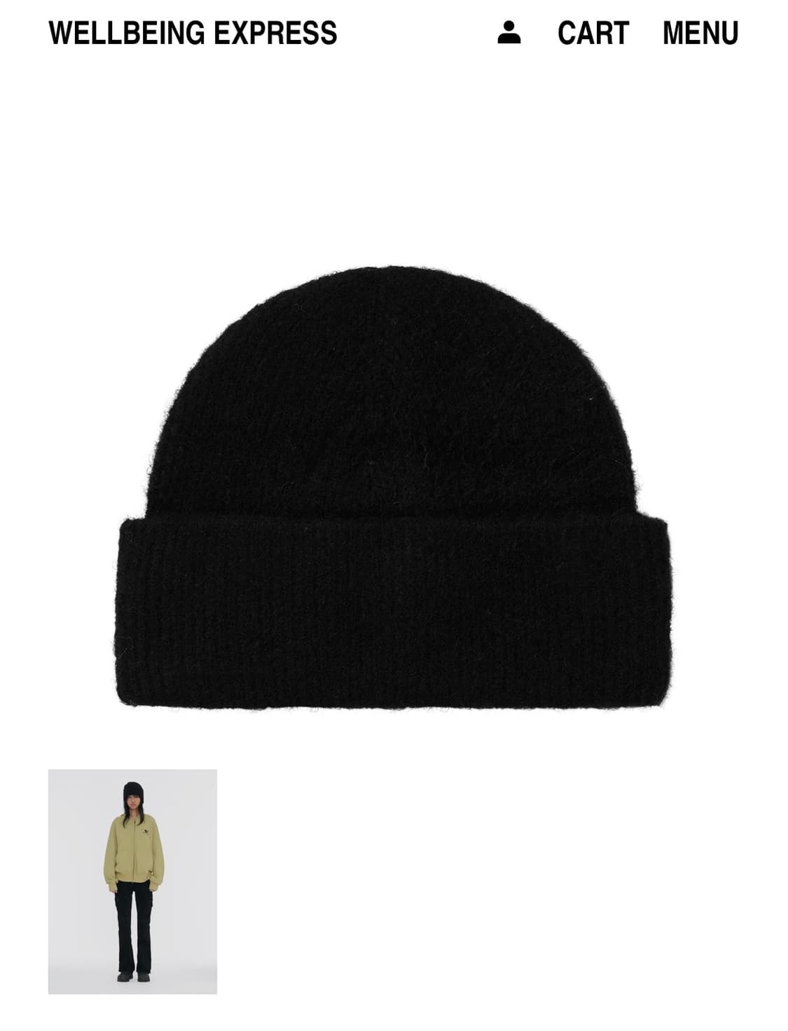 웰빙익스프레스 shaggy cut beanie black 상품이미지1