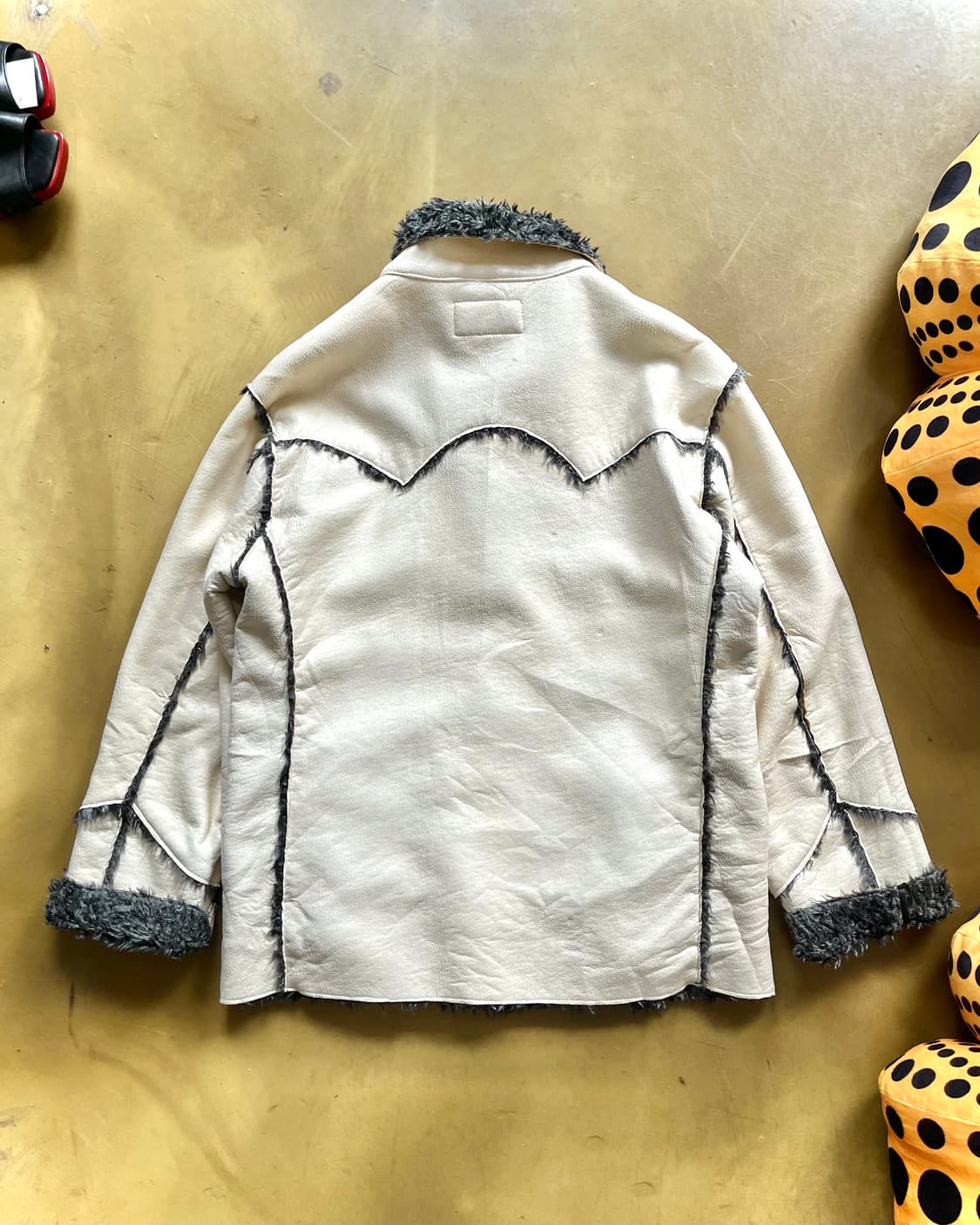D'HOMME A HOMME Faux Fur Leather Jacket 상품이미지9
