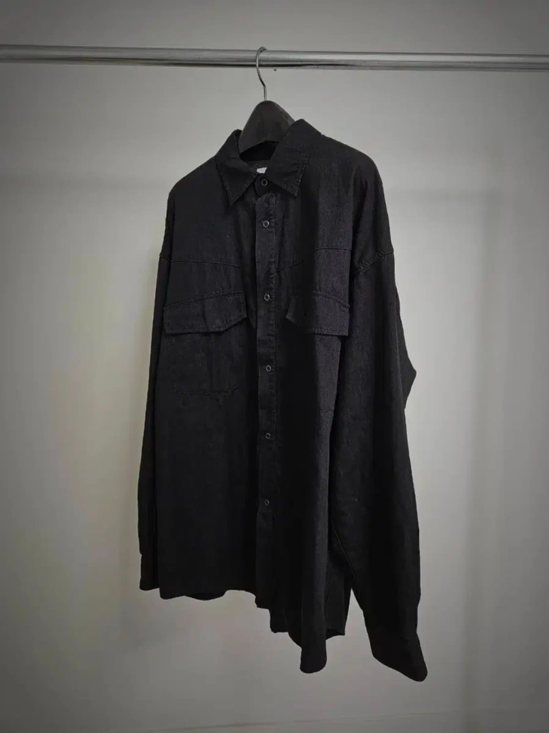 마카웨어 풀라이닝 오가닉 코튼 셔츠자켓 블랙 상품이미지1