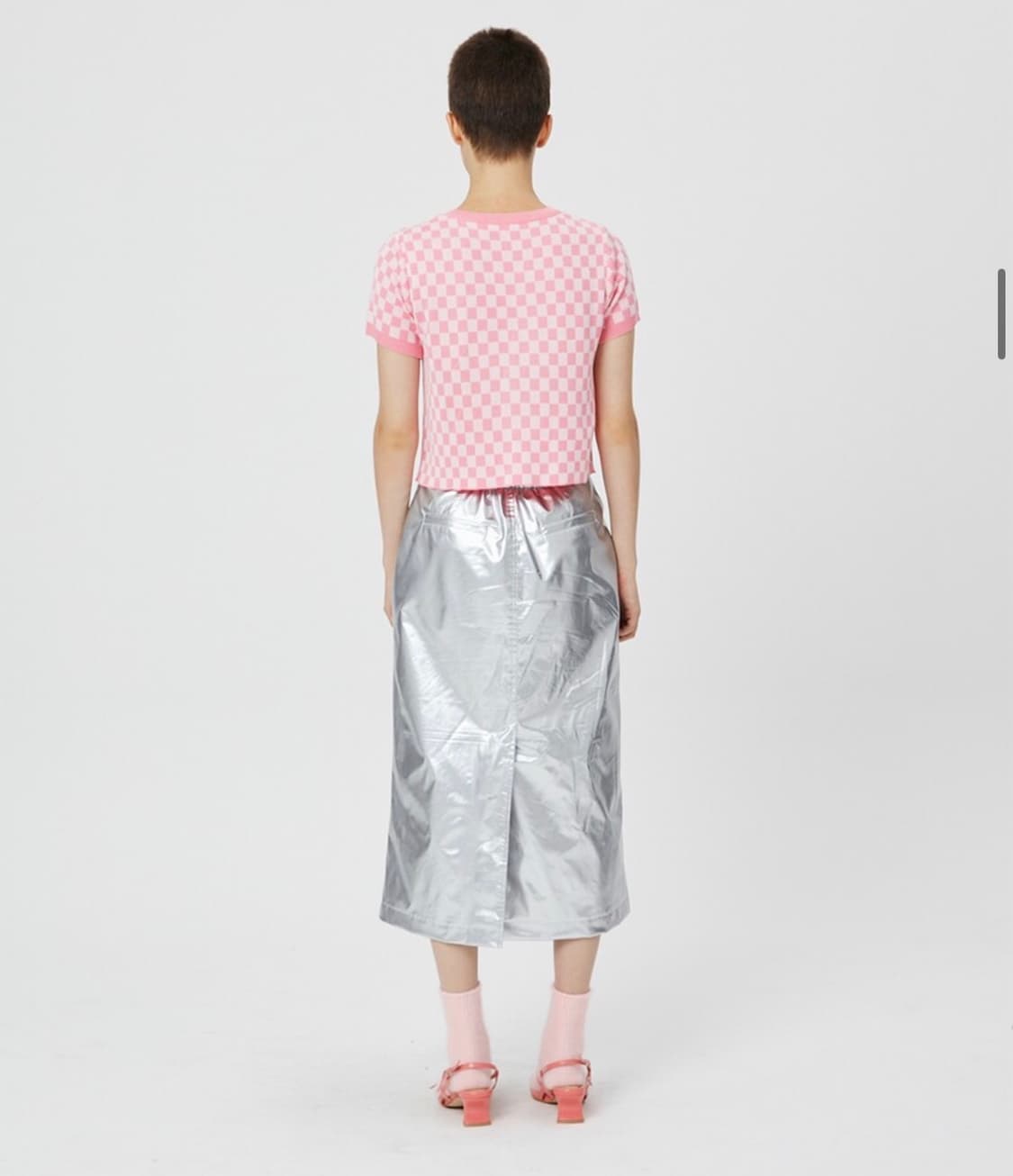 moonsun glossy foil long skirt 상품이미지4