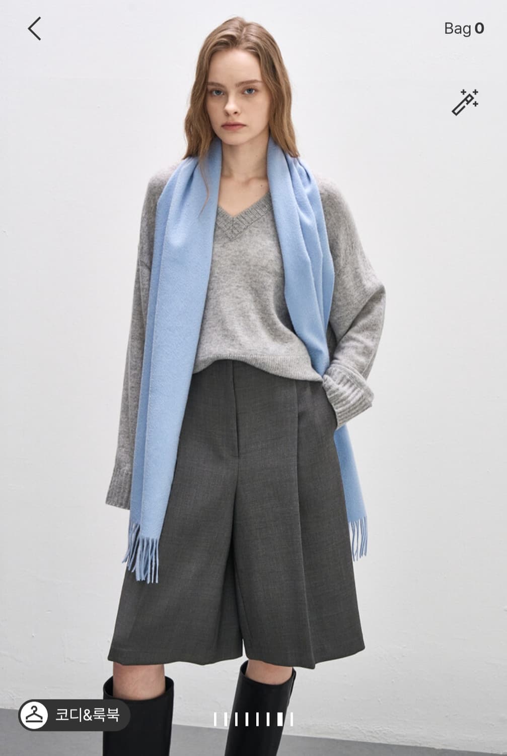 한섬 시스템 캐시미어100% 머플러 새상품 상품이미지3