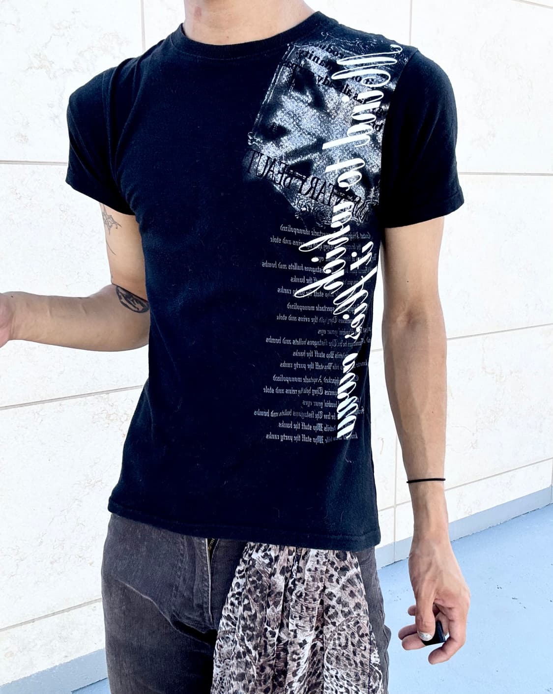 “Vintage” 00’s Print UK Glitter Tee 상품이미지2