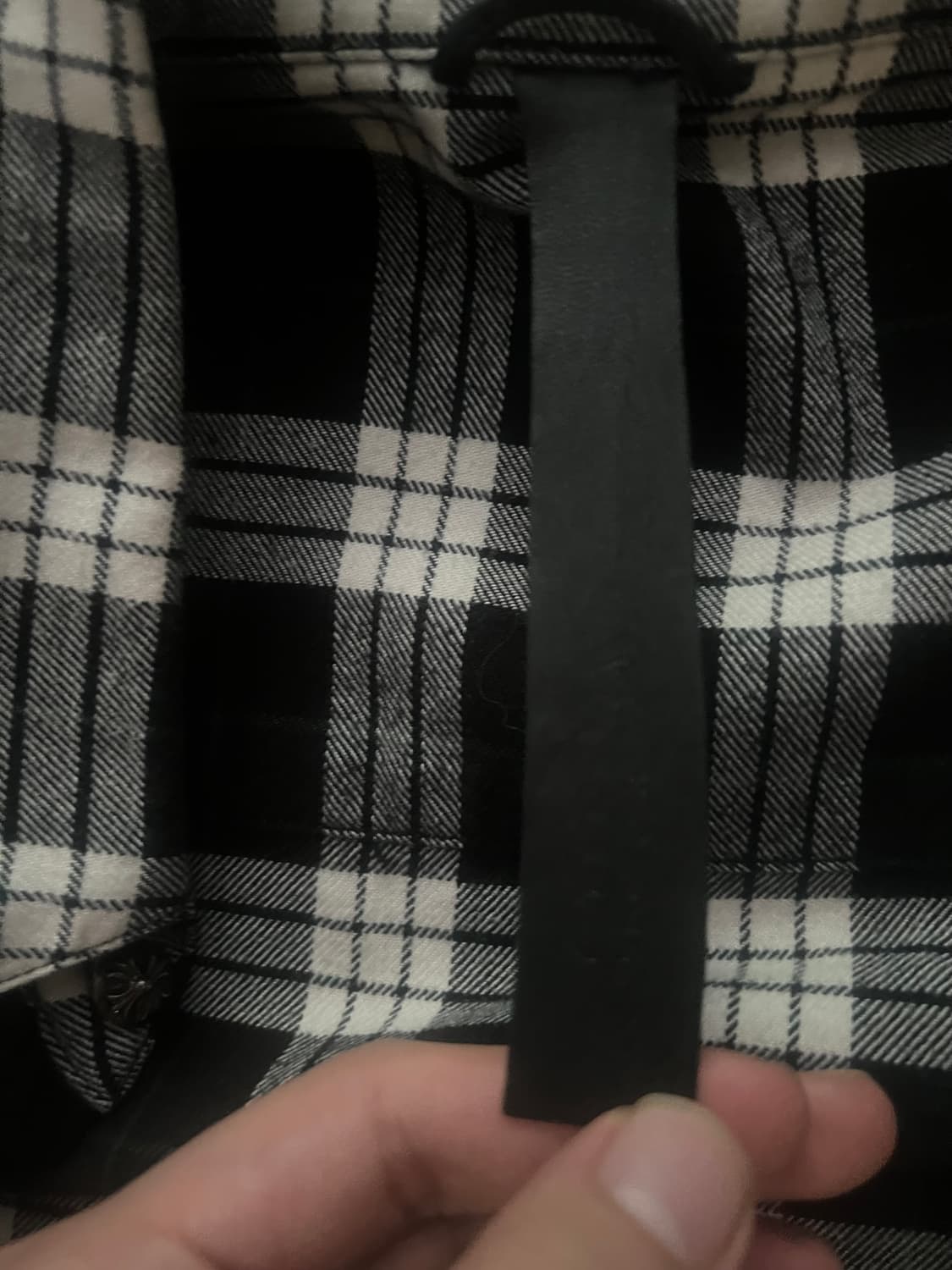 교신가능)크롬하츠 패치 12버튼 체크 셔츠 상품이미지6