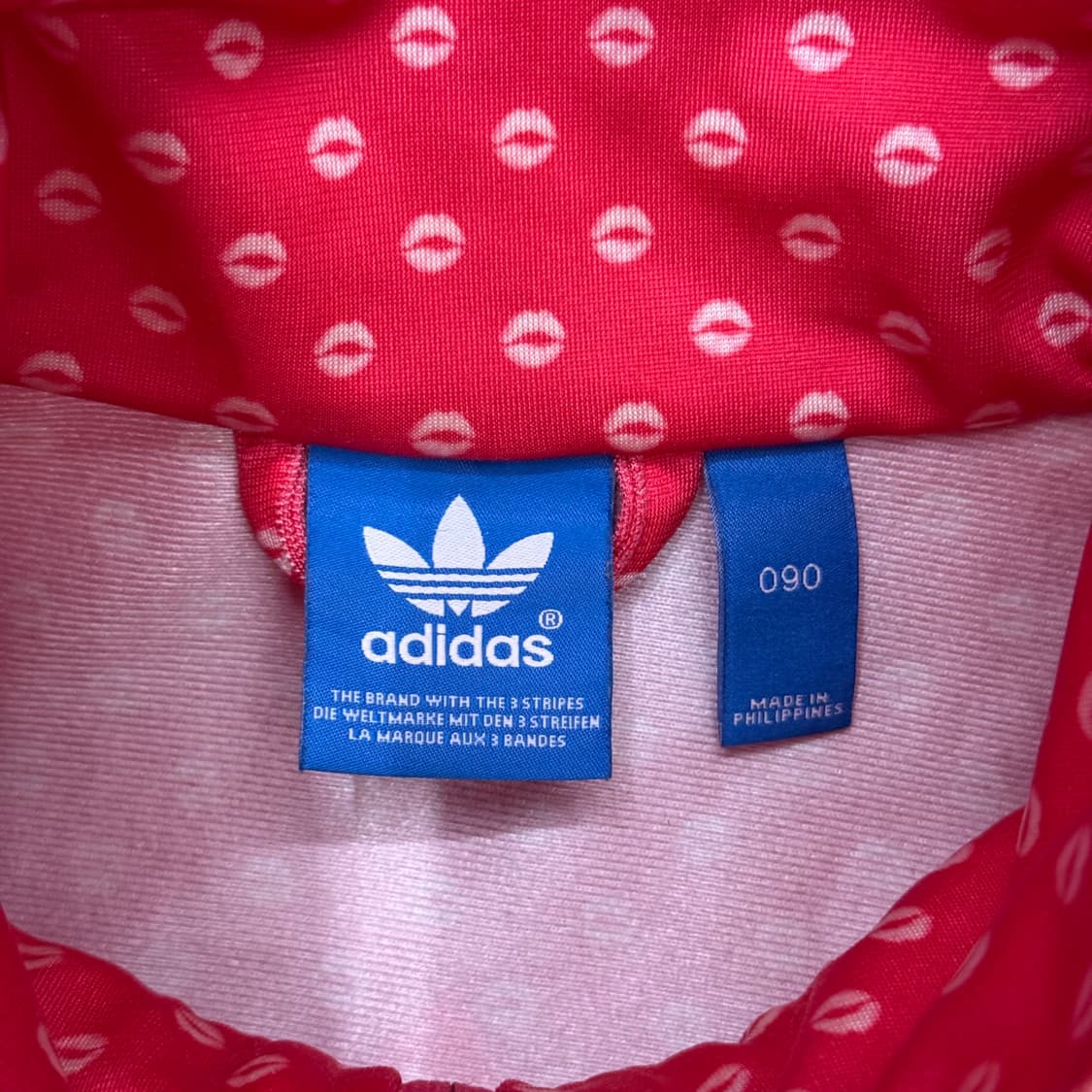 90 아디다스 여성용 입술 도트 핑크 트랙탑 상품이미지4