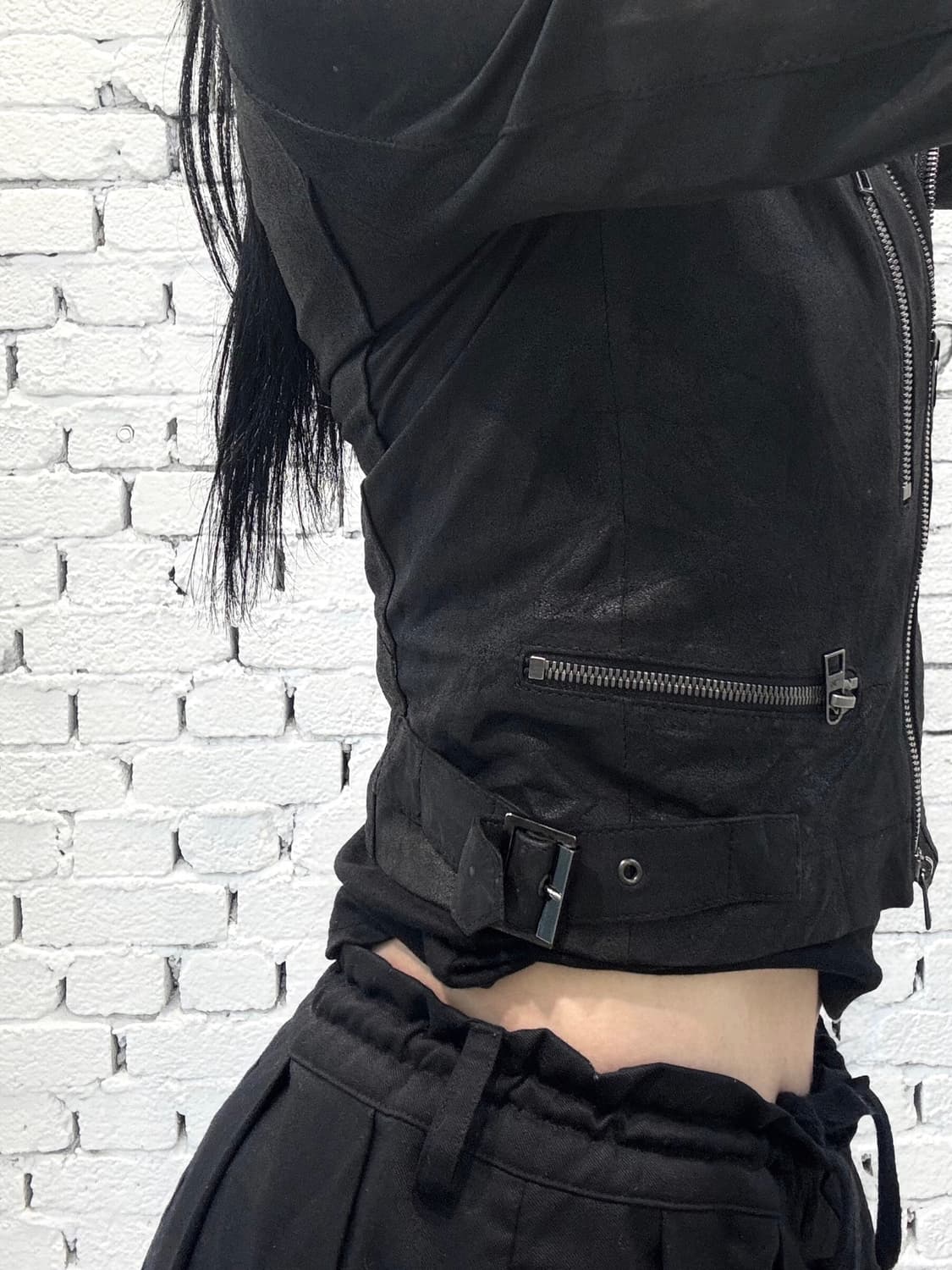 Slim Fit Genuine Leather Rider Jacket 상품이미지4