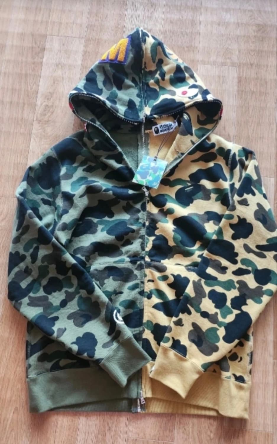 베이프 카모 풀후드 집업(XL) 새제품 상품이미지1