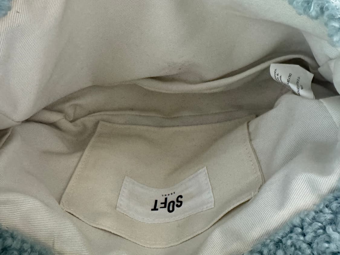 소프트서울 하늘색 뽀글이 퍼 숄더/크로스백 상품이미지3